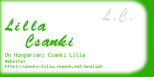 lilla csanki business card